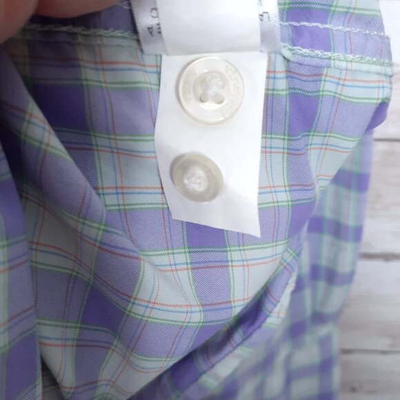 Vineyard Vines Mens Murray Shirt XS Button Down Purple Plaid 424 - Picture 5 of 5